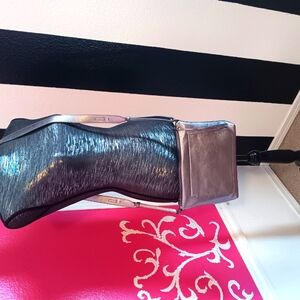 Metallic Silver Crossbody Bag